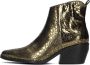 Notre-V Ar201 Enkellaarsjes Enkelboots met rits Dames Goud - Thumbnail 6