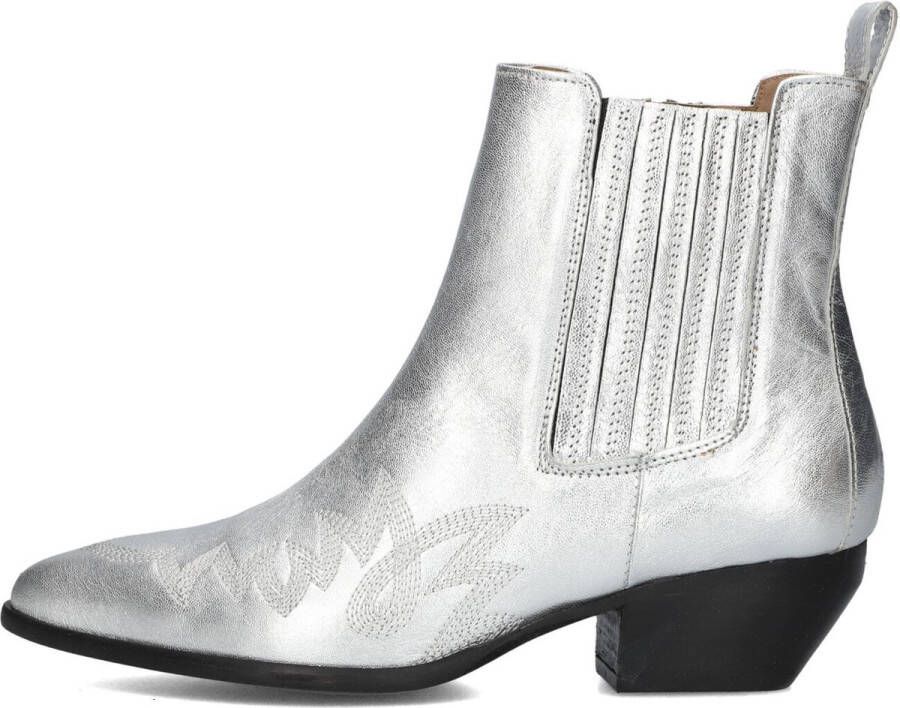 Notre-V As181r Enkellaarsjes Enkelboots met rits Dames Zilver