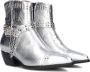 Notre-V As186 Enkellaarsjes Enkelboots met rits Dames Zilver - Thumbnail 2