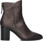 Notre-V Fresia-02 Enkellaarsjes Enkelboots met rits Dames Bruin - Thumbnail 2