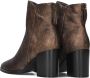 Notre-V Fresia-02 Enkellaarsjes Enkelboots met rits Dames Goud - Thumbnail 2