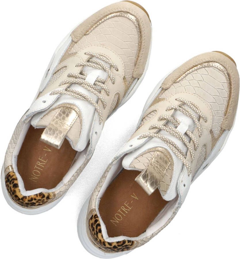 Notre-V Iva-06 Sneakers Leren Sneaker Dames Beige