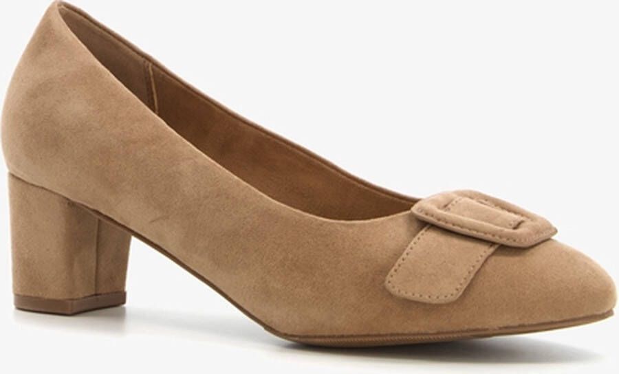 Nova dames pumps met gesp taupe Bruin