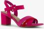 Nova dames sandalen met hak roze rood - Thumbnail 1