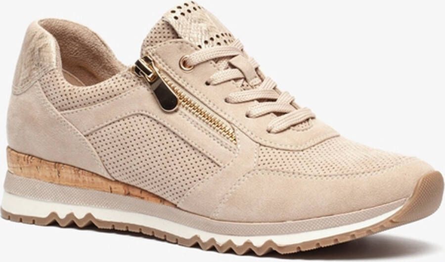 Nova dames sneakers met slangenprint Beige Uitneembare zool Schoenen