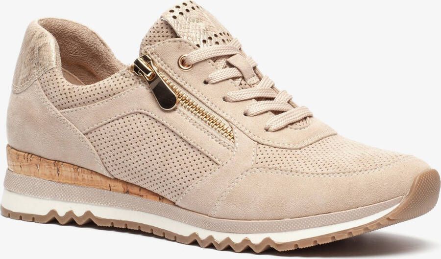 Nova dames sneakers met slangenprint Beige Uitneembare zool