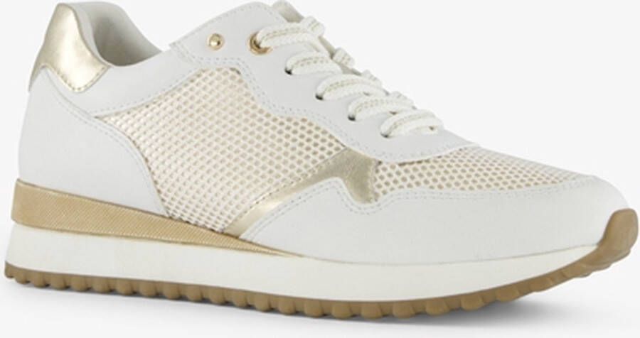 Nova dames sneakers wit met gouden details Uitneembare zool