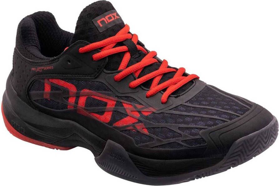 Nox AT10 Lux Heren Sportschoenen Padel Smashcourt Black Red