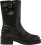 NUBIKK Biker Boots Dames Eve Leva Maat: 39 Materiaal: Leer Kleur: Zwart - Thumbnail 2