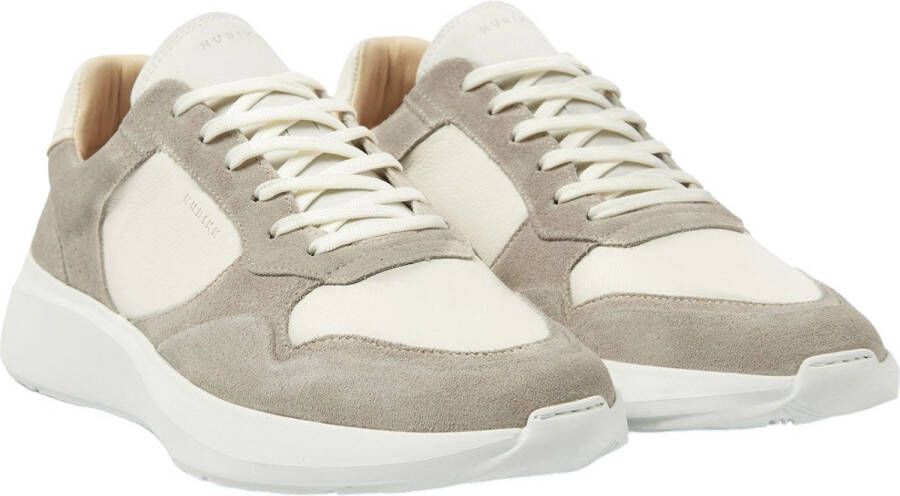 NUBIKK Lage Sneakers Heren Rocky Road Wave Maat: 41 Materiaal: Leer Kleur: Beige