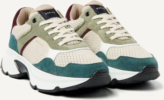 NUBIKK Lage Sneakers Dames Ross Jaden Maat: 37 Materiaal: Suède Kleur: Groen