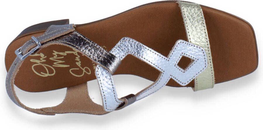 Oh! My sandals Dames Sandaal Zlver Goud ZILVER