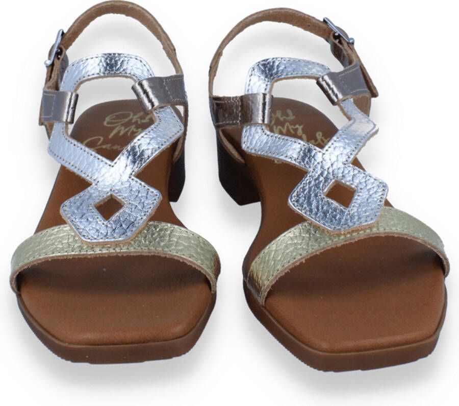 Oh! My sandals Dames Sandaal Zlver Goud ZILVER