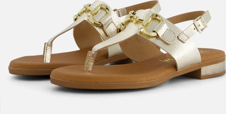 OH MY SANDALS Sandalen goud Leer Dames