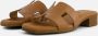 OH MY SANDALS Slippers cognac Leer Dames - Thumbnail 2