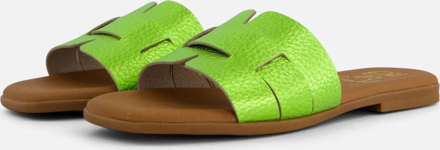 OH MY SANDALS Amira Slippers groen Leer Dames