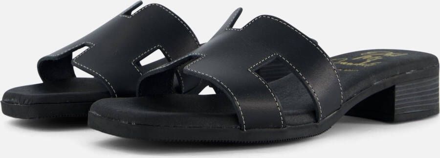 OH MY SANDALS Slippers zwart Leer Dames