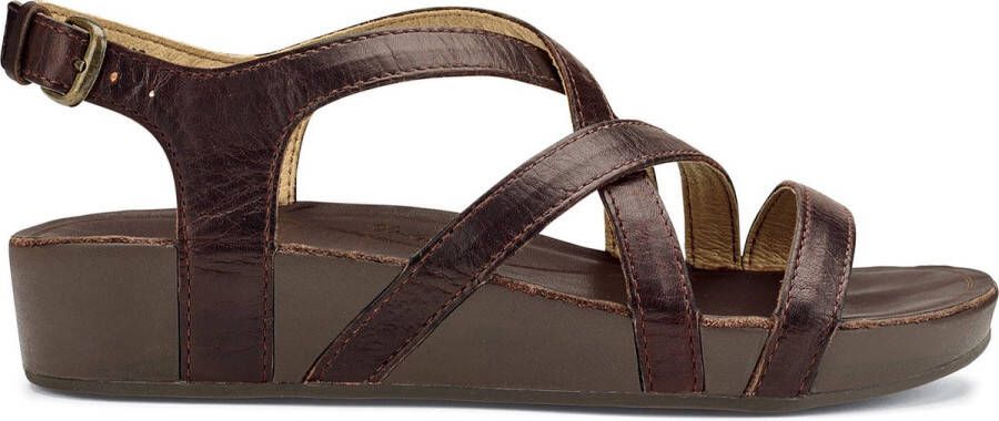 Olukai Nana W Dames leren sandalen Kona Coffee Kona Coffee