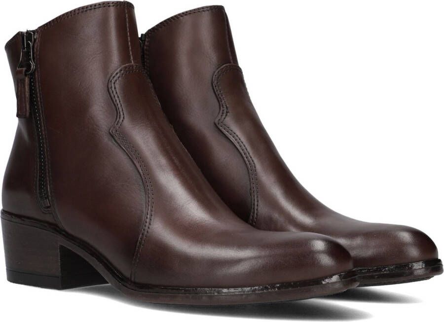 Omoda Badia Enkellaarsjes Enkelboots met rits Dames Bruin