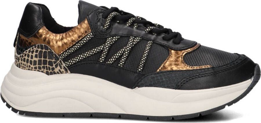 Omoda Charu Sneakers Leren Sneaker Dames Zwart