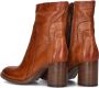 Omoda Nitro Enkellaarsjes Enkelboots met rits Dames Cognac - Thumbnail 2