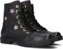 Omoda Yara Veterboots Laarzen Met Veters Meisjes Kids Zwart - Thumbnail 1