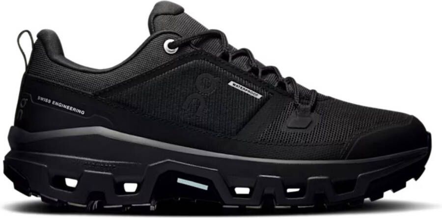 ON Cloudrock Low WP Wandelsneakers Dames Zwart 40+