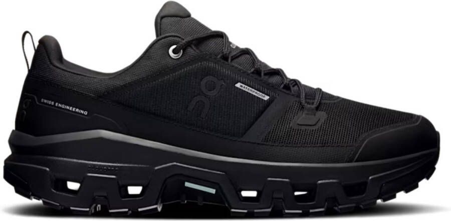 ON Cloudrock Low WP Wandelsneakers heren Zwart 42+