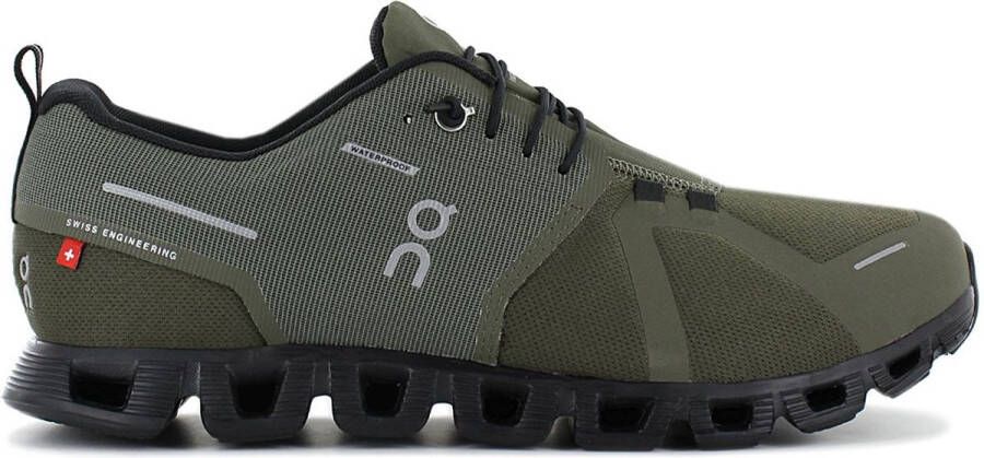 ON Running Cloud 5 WP Waterproof Heren Hardloopschoenen Running Schoenen Sportschoenen Olive-Black