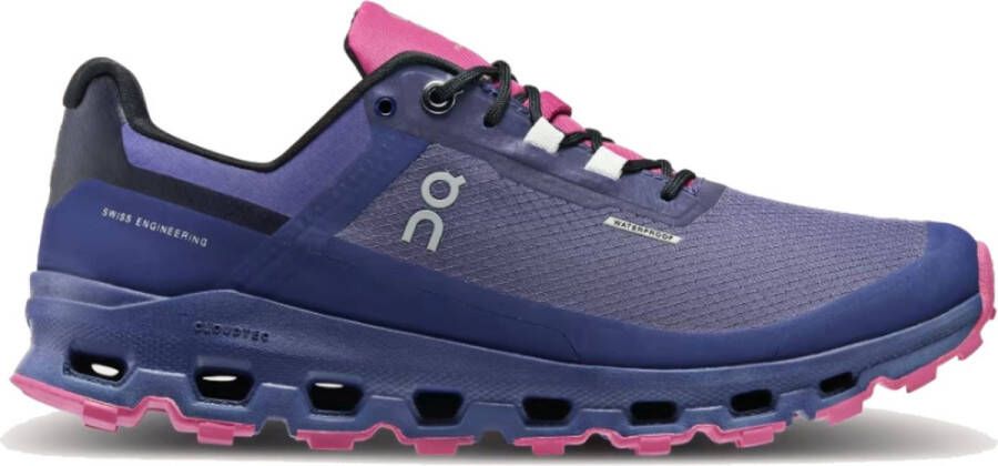 On Women's Cloudvista Waterproof Trailrunningschoenen blauw