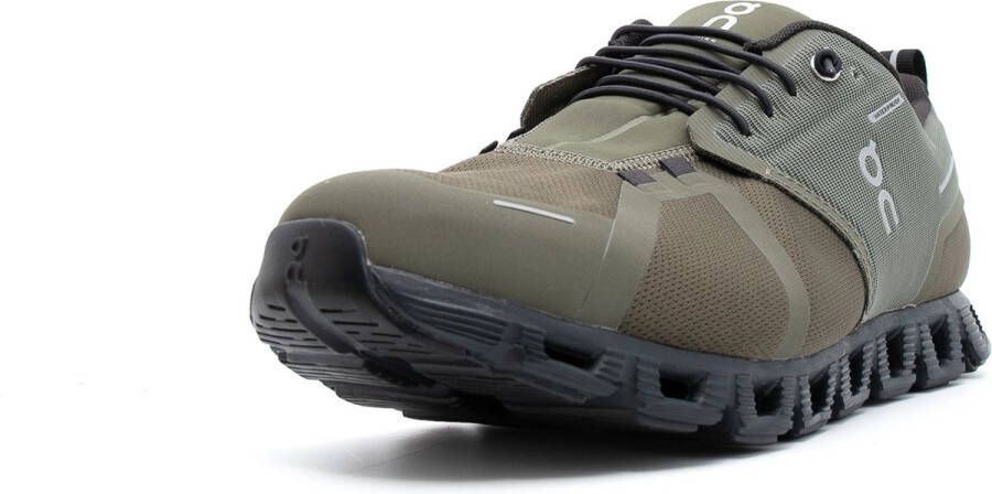 ON Running Cloud 5 WP Waterproof Heren Hardloopschoenen Running Schoenen Sportschoenen Olive Black