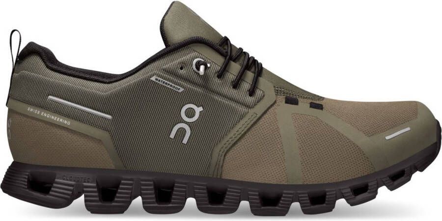 ON Running Cloud 5 WP Waterproof Heren Hardloopschoenen Running Schoenen Sportschoenen Olive-Black