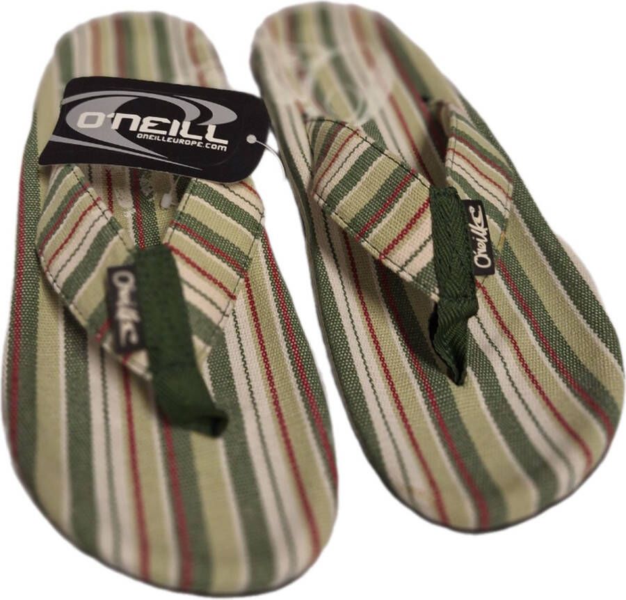 O'Neill -ZEN-STRIPED GREEN SLIPPER-CANVAS-S9ZE