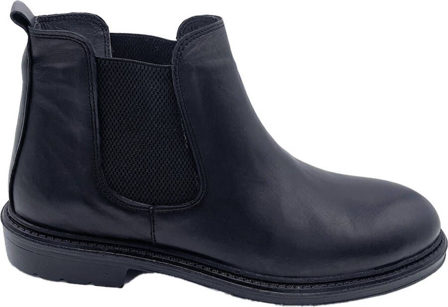 Online Express Chelsea Boots- Heren laarzen- Heren schoenen 1029- Leather- Zwart - Foto 1