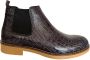 Online Express Leren schoenen- Heren Laarzen- Chelsea boots- Heren schoenen- Exclusief Stoere Mannen laarzen- Enkellaarsje 507- Leather- Zwart met grijs - Thumbnail 1