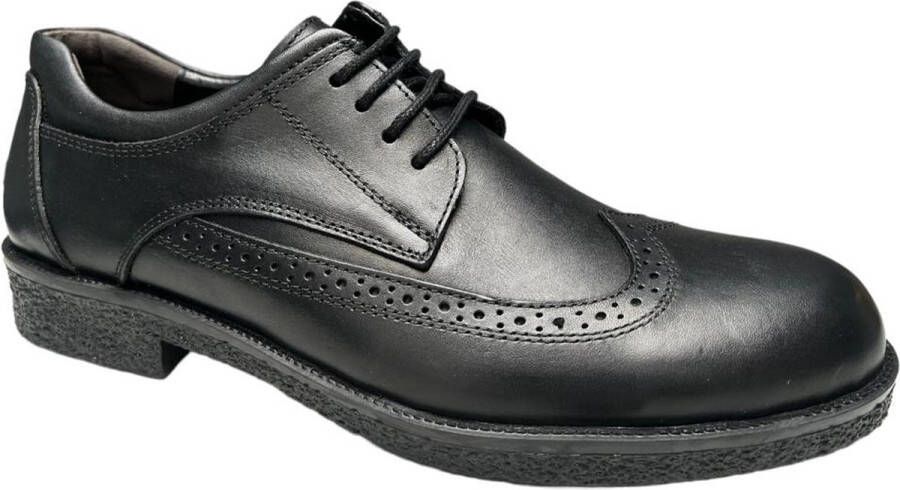 Online Express Schoenen Veterschoenen heren Elegant en klassiek Mannenschoenen Nette schoenen 014 Echte leer Zwart