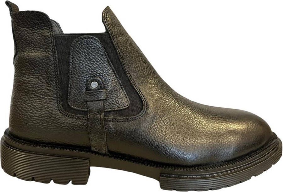 Online Express Heren schoenen- Chelsea Boots- Enkellaars (Let op: Zonder rits) Mannen laarzen 1005- Leather- Zwart - Foto 1