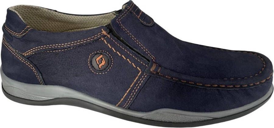 Online Express Schoenen Mannenschoenen Loafers Casual comfort heren instapper Hand made 220 Echt leer Blauw - Foto 1