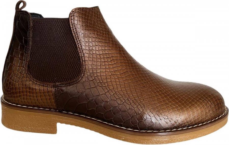 Online Express Schoenen Nieuwe Collectie Chelsea boots Exclusief Klassieke Sport heren laarzen Casual Comfort Mannenschoenen 504 LEATHER Goudbruin