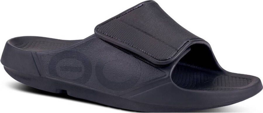 OOfos OOahh Sport Flex Slipper Black Matte 44 M11 W13