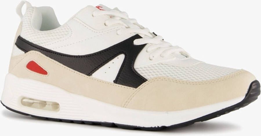 Osaga heren sneakers met airzool beige wit