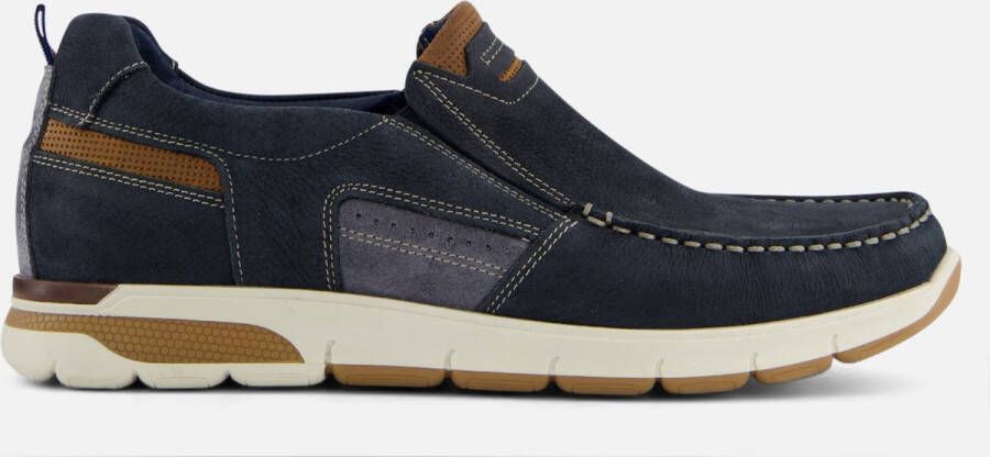 Outfielder Instappers blauw Nubuck - Foto 2