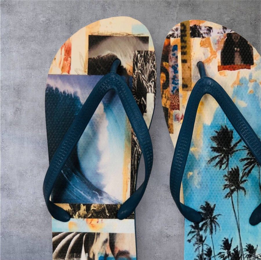 Owniez Flip Flops Beach Blue Slippers Heren Comfortabele en Duurzame Slippers