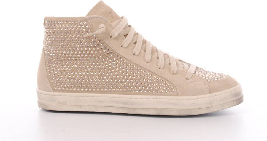 P448 damessneakers skate lady strass goud