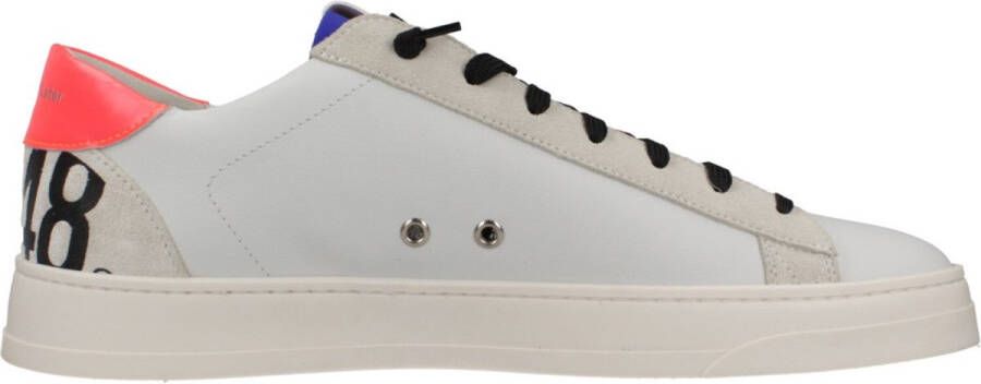 P448 heren sneaker JACK wit en blauw leder