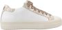 P448 Witte Leren Platform Sneakers Beige Dames - Thumbnail 1