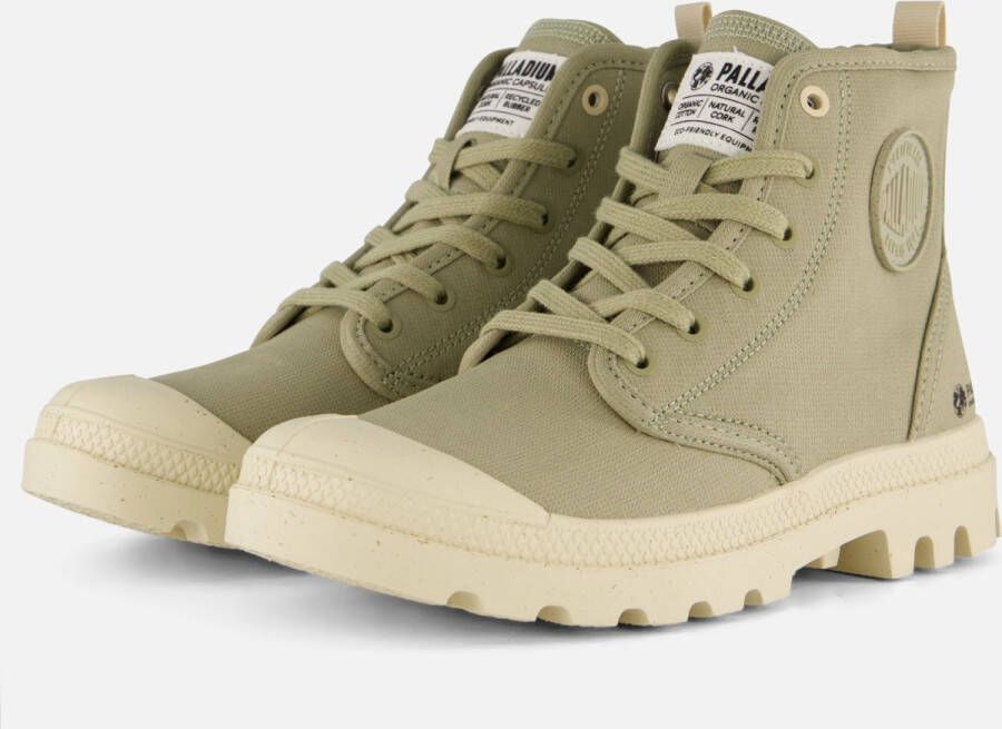 Palladium Hi Zip Sneakers groen Katoen Dames