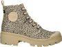 Palladium Pallabase Safari dames veterboot Beige zwart - Thumbnail 1