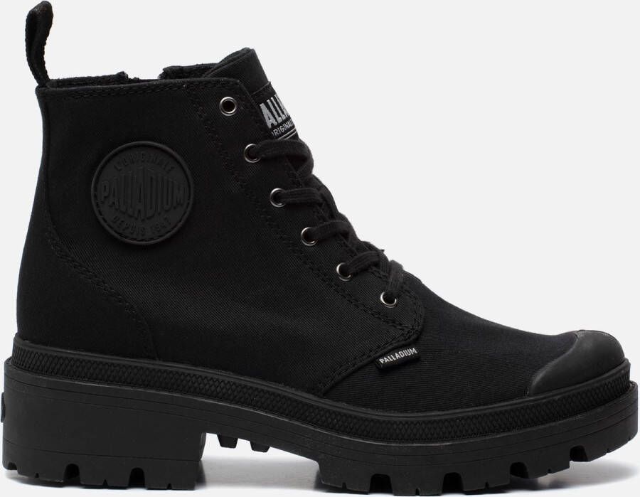 Palladium Veterlaarsjes PALLABASE twill Veterschoenen van canvas met rits - Foto 1