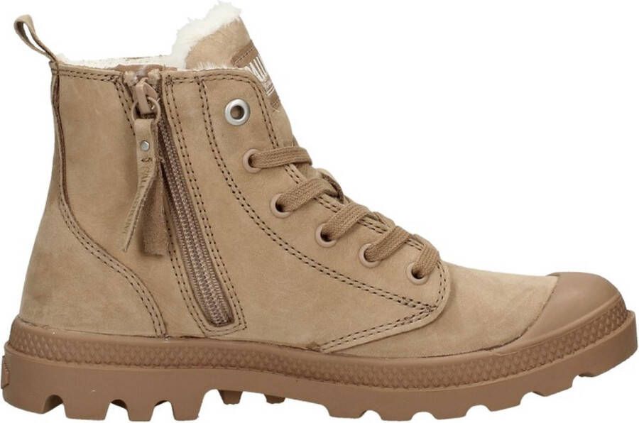 Palladium PAMPA HI ZIP WL VeterlaarzenHoge sneakersDames veterschoenenHalf-hoge schoenen Taupe